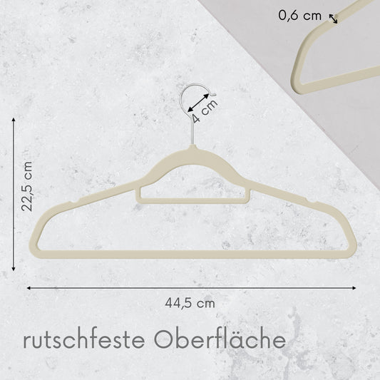 EU Velvet beige hangers 50