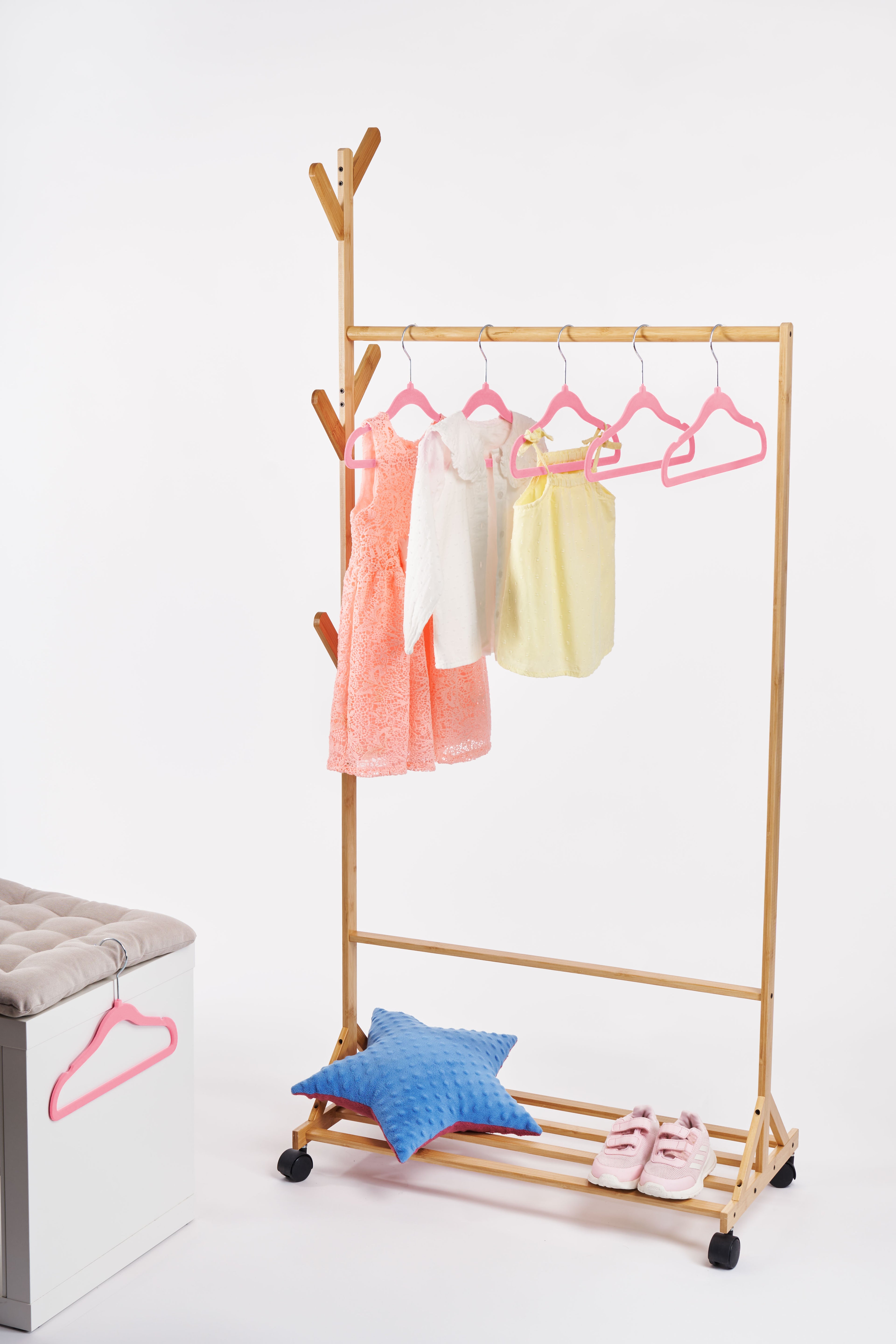 DE Velvet light pink children's hangers 30