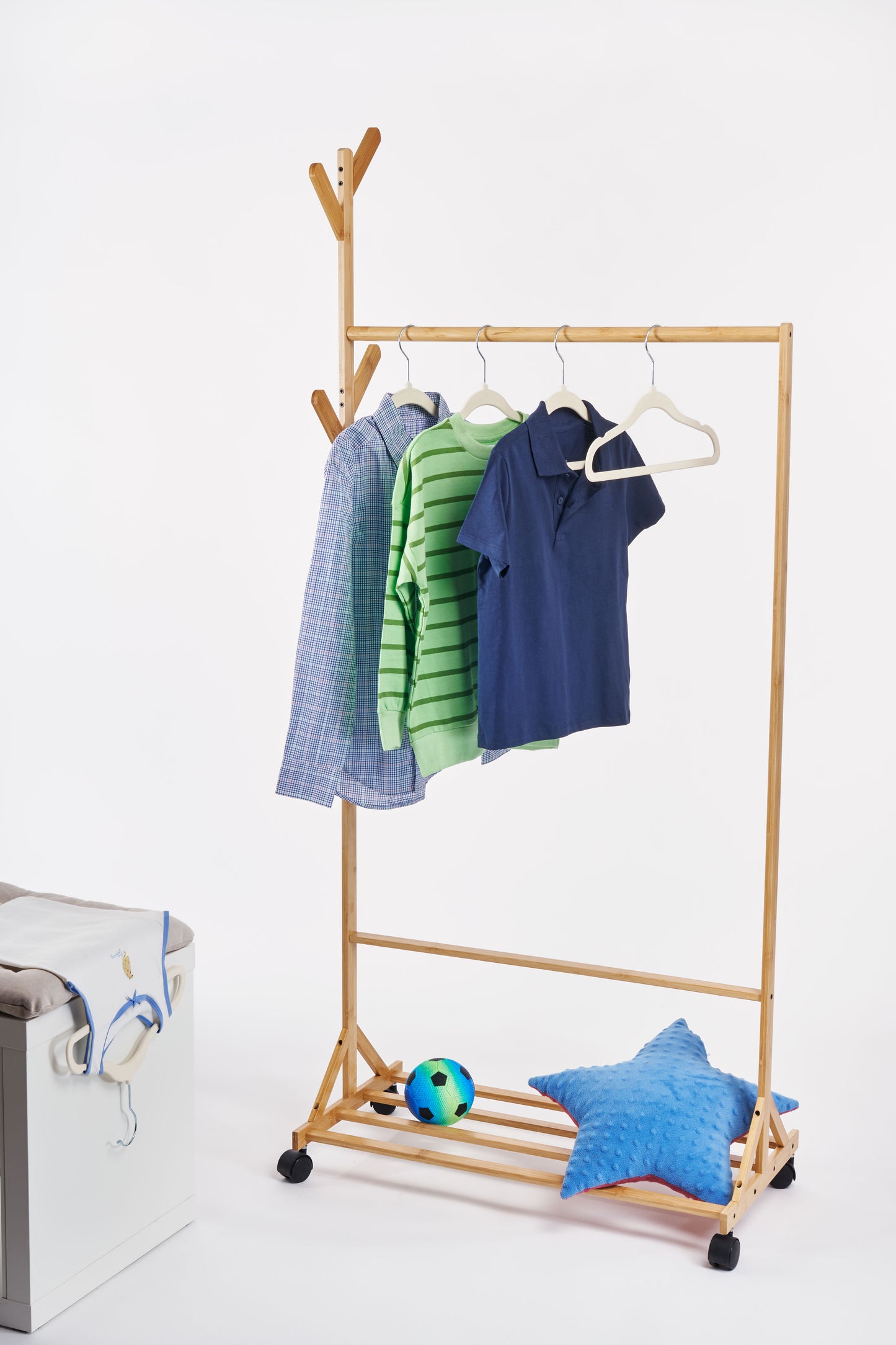 DE Velvet beige children's hangers 30