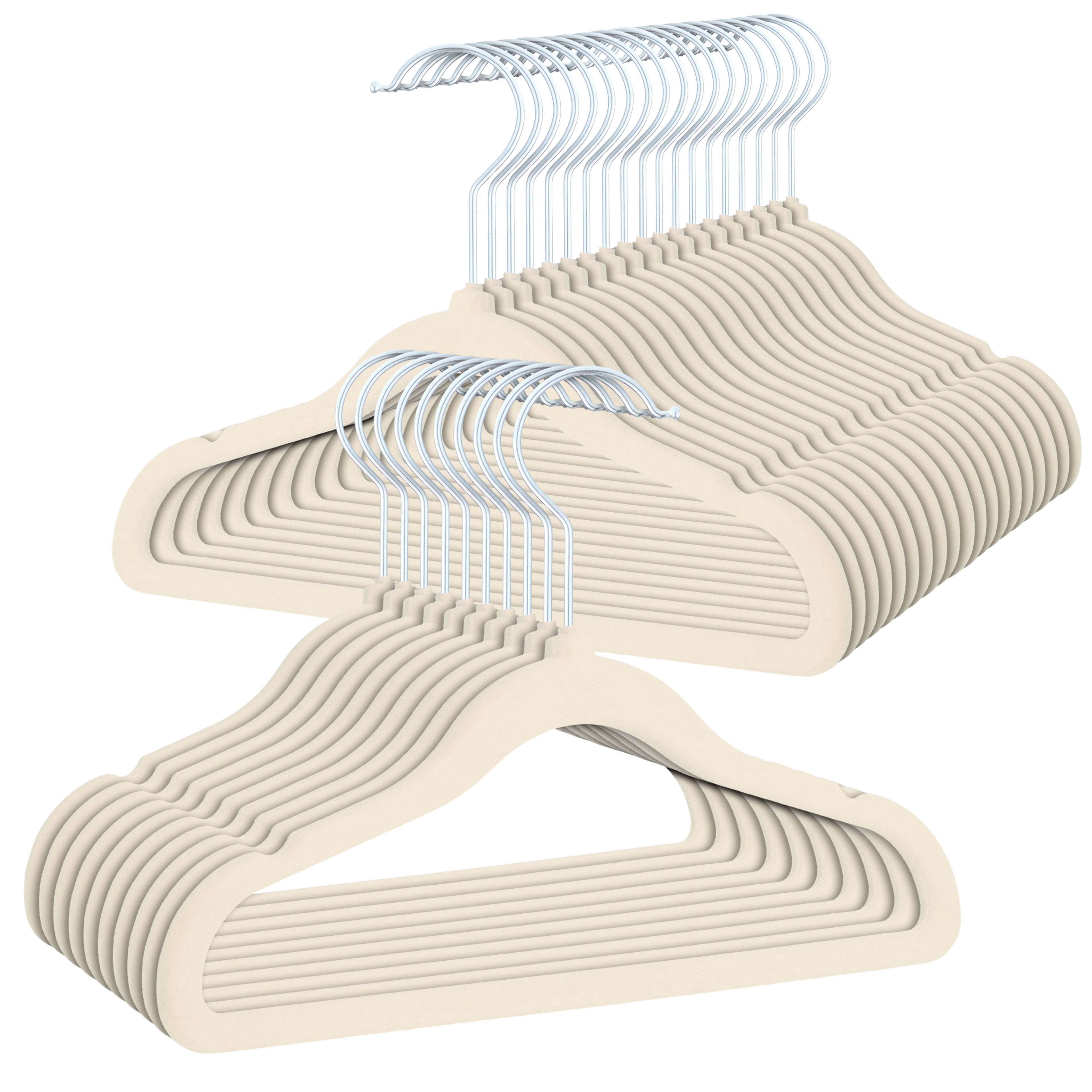 DE Velvet beige children's hangers 30