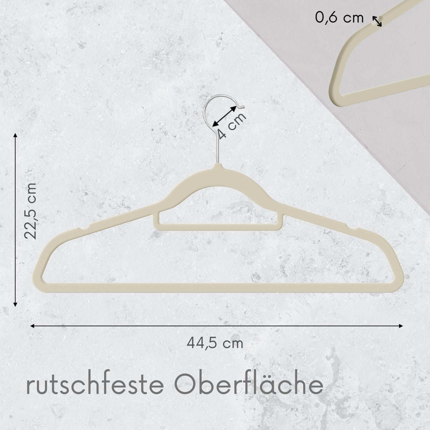 DE Velvet beige hangers 20