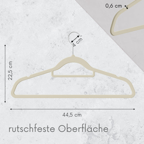 DE Velvet beige hangers 20