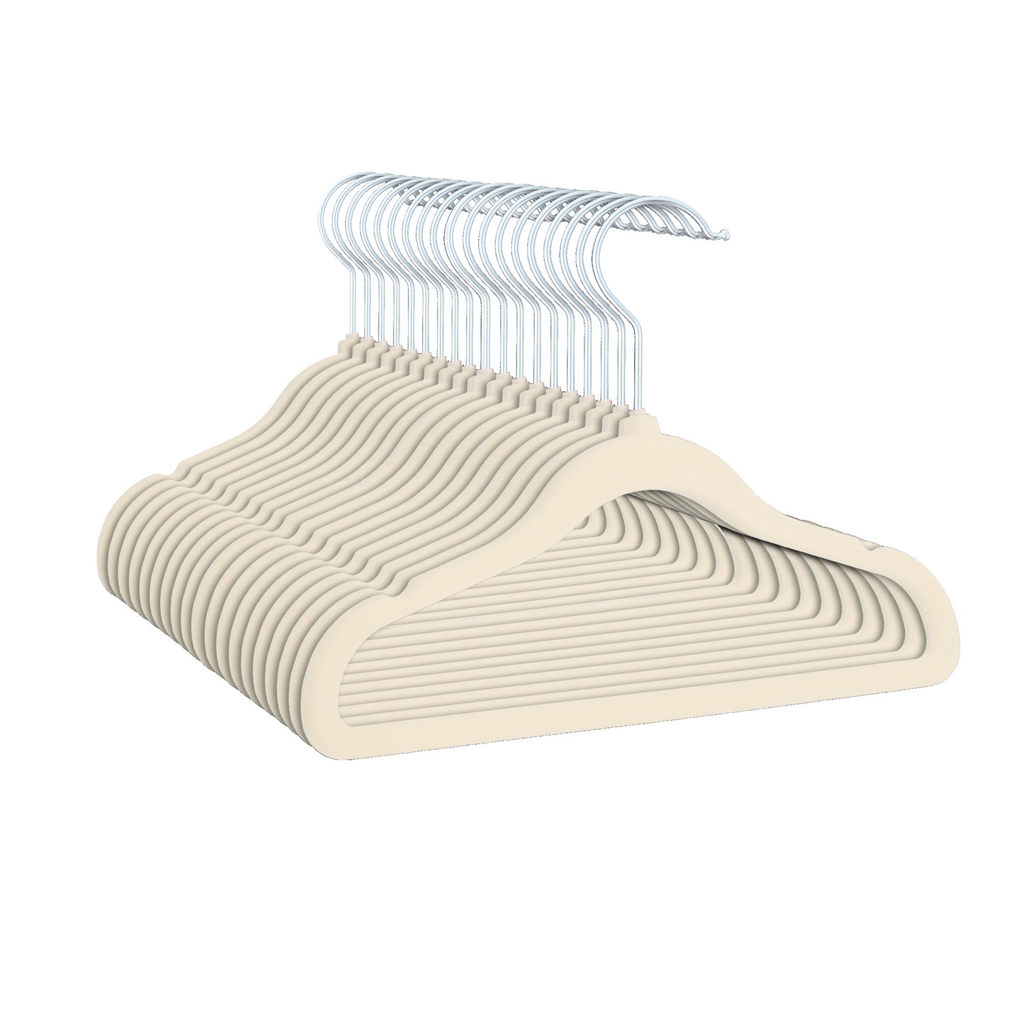 PL Velvet beige children's hangers 20