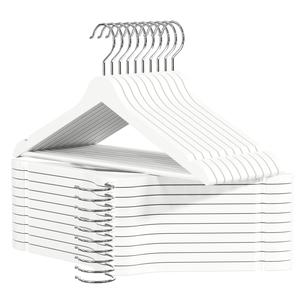 PL Wooden white hangers 20