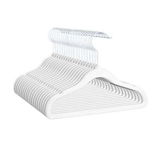PL Velvet white children's hangers 20