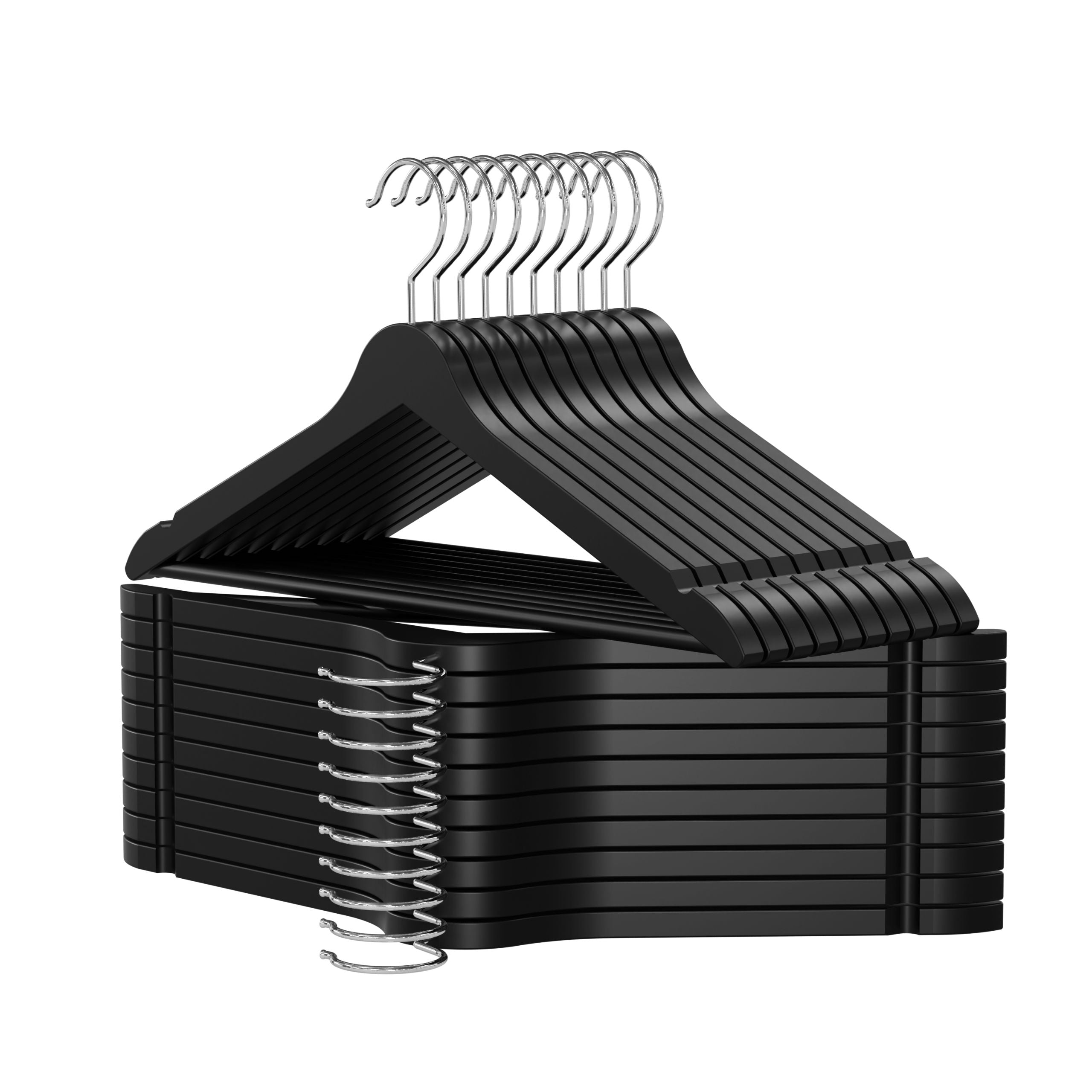 PL Wooden black hangers 20