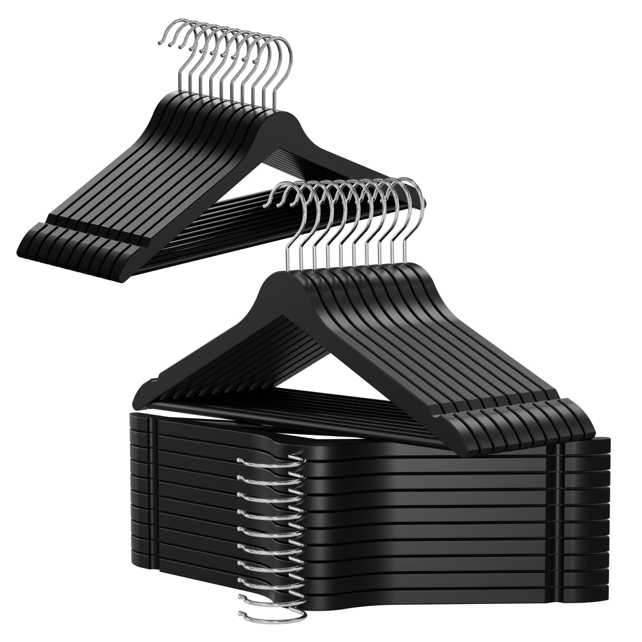 PL Wooden black hangers 30