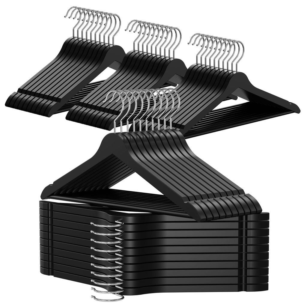 PL Wooden black hangers 50