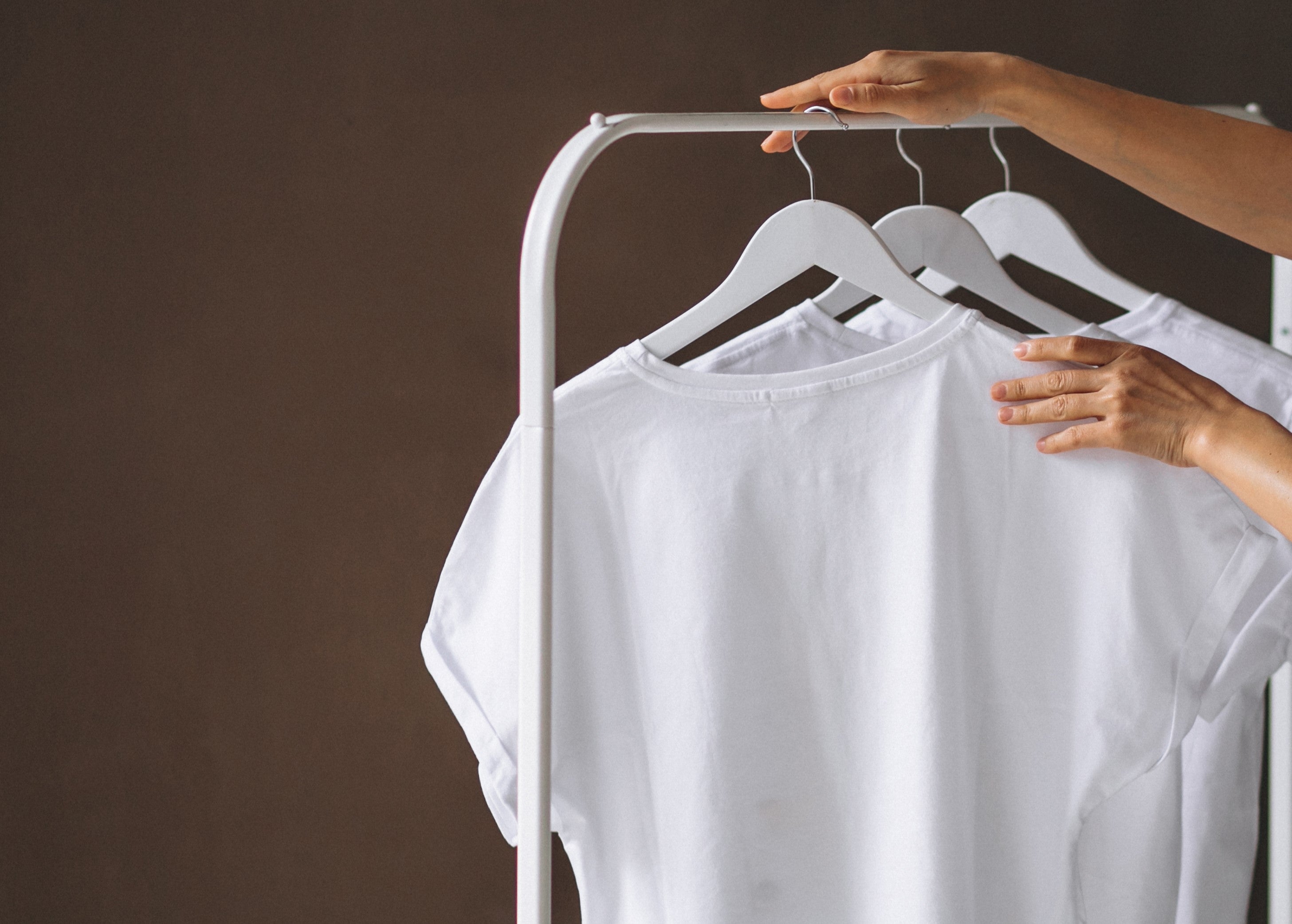 PL Wooden white hangers 10