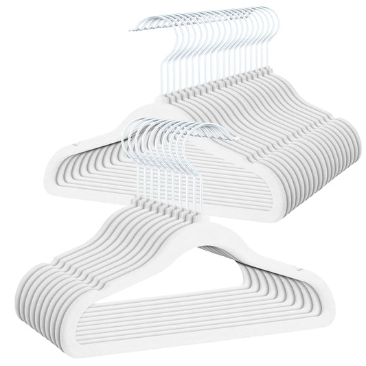 DE Velvet white children's hangers 30