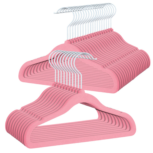 DE Velvet light pink children's hangers 30