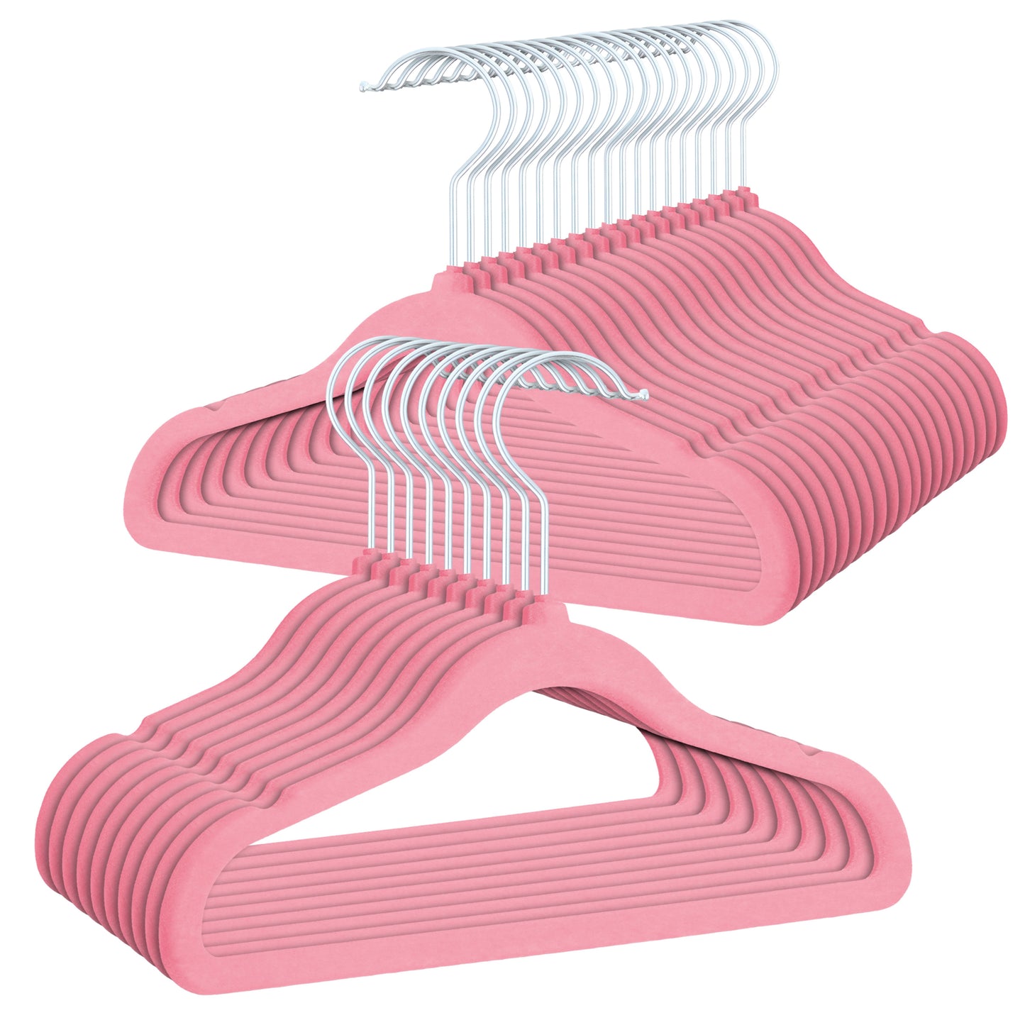 PL Velvet light pink children's hangers 30