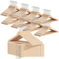 DE Wooden natural hangers 100 bundle