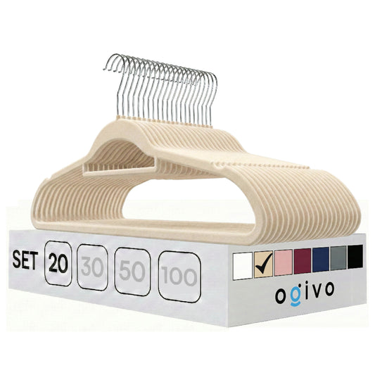 DE Plastic beige hangers 20
