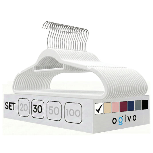 DE Velvet white hangers 30