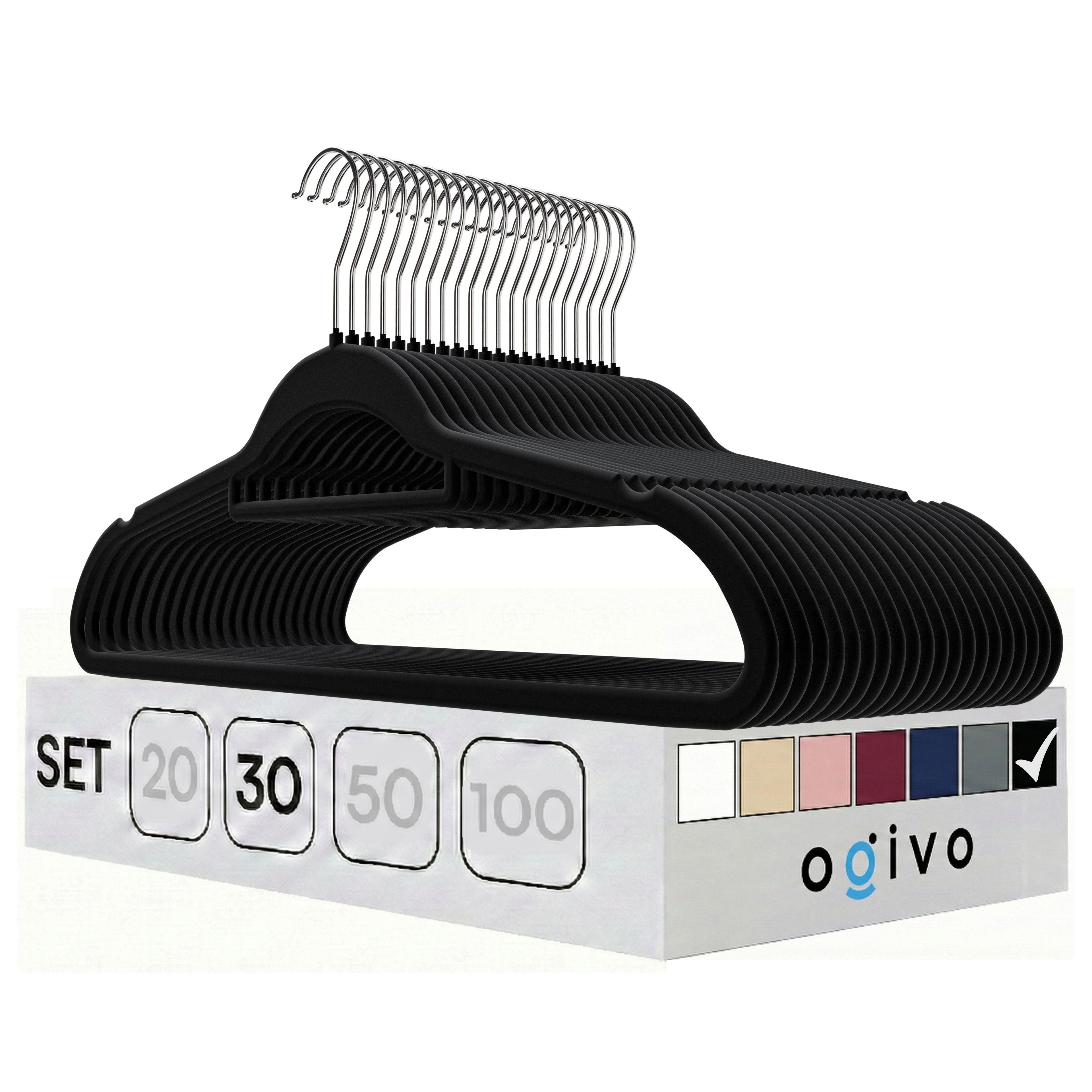 PL Velvet black hangers 30