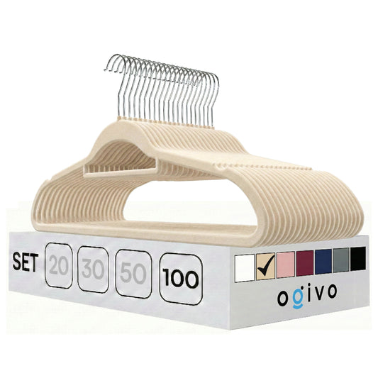 DE Velvet beige hangers 100