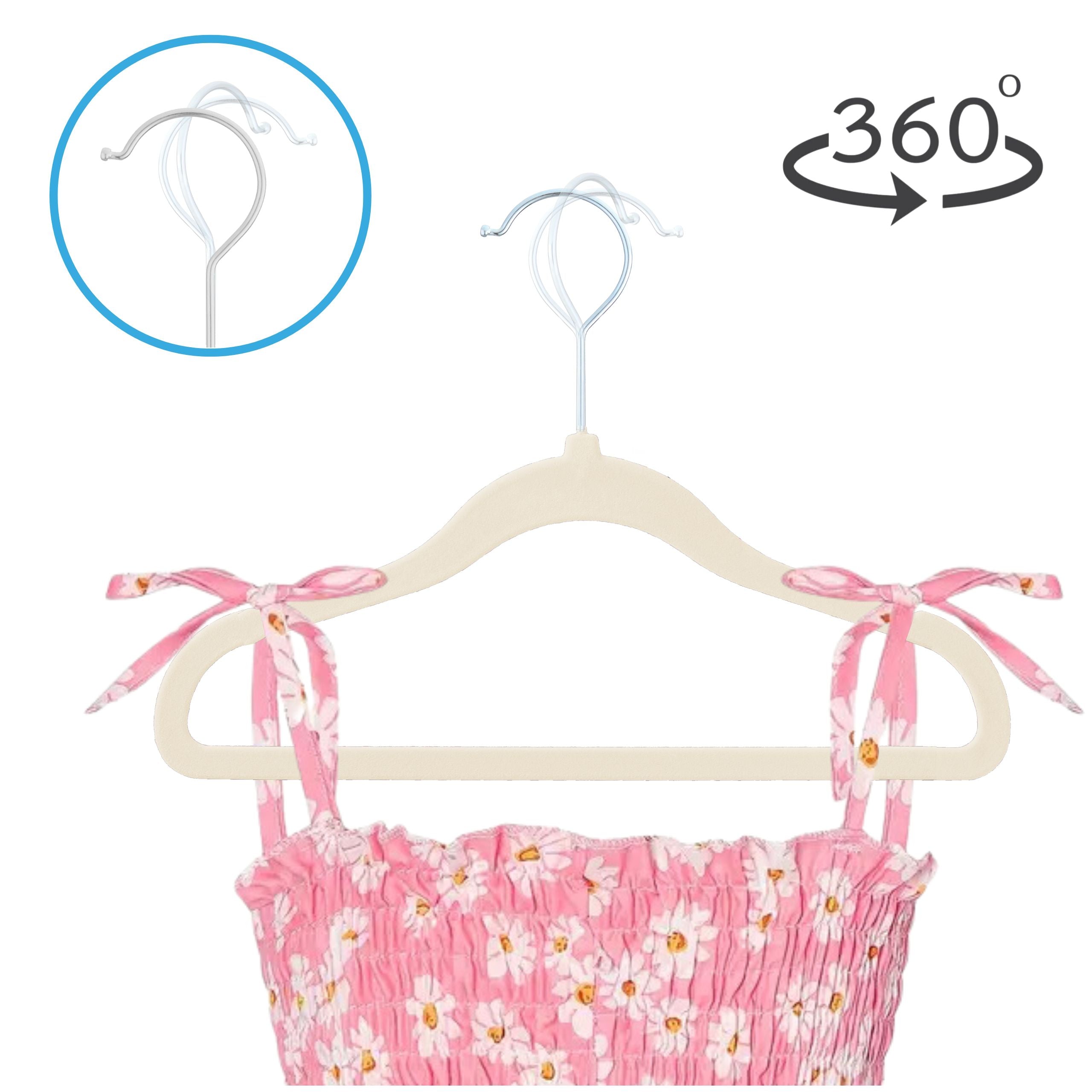 DE Velvet beige children's hangers 30