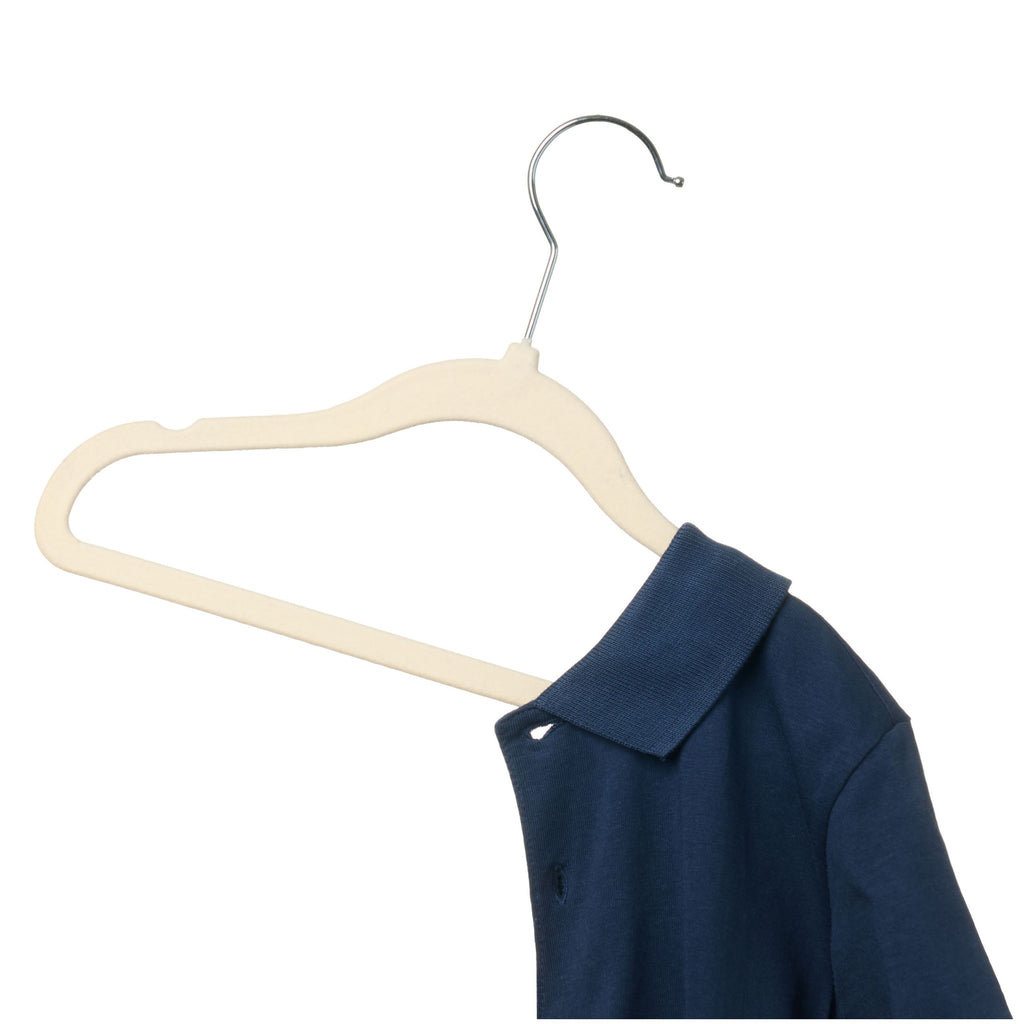DE Velvet beige children's hangers 30