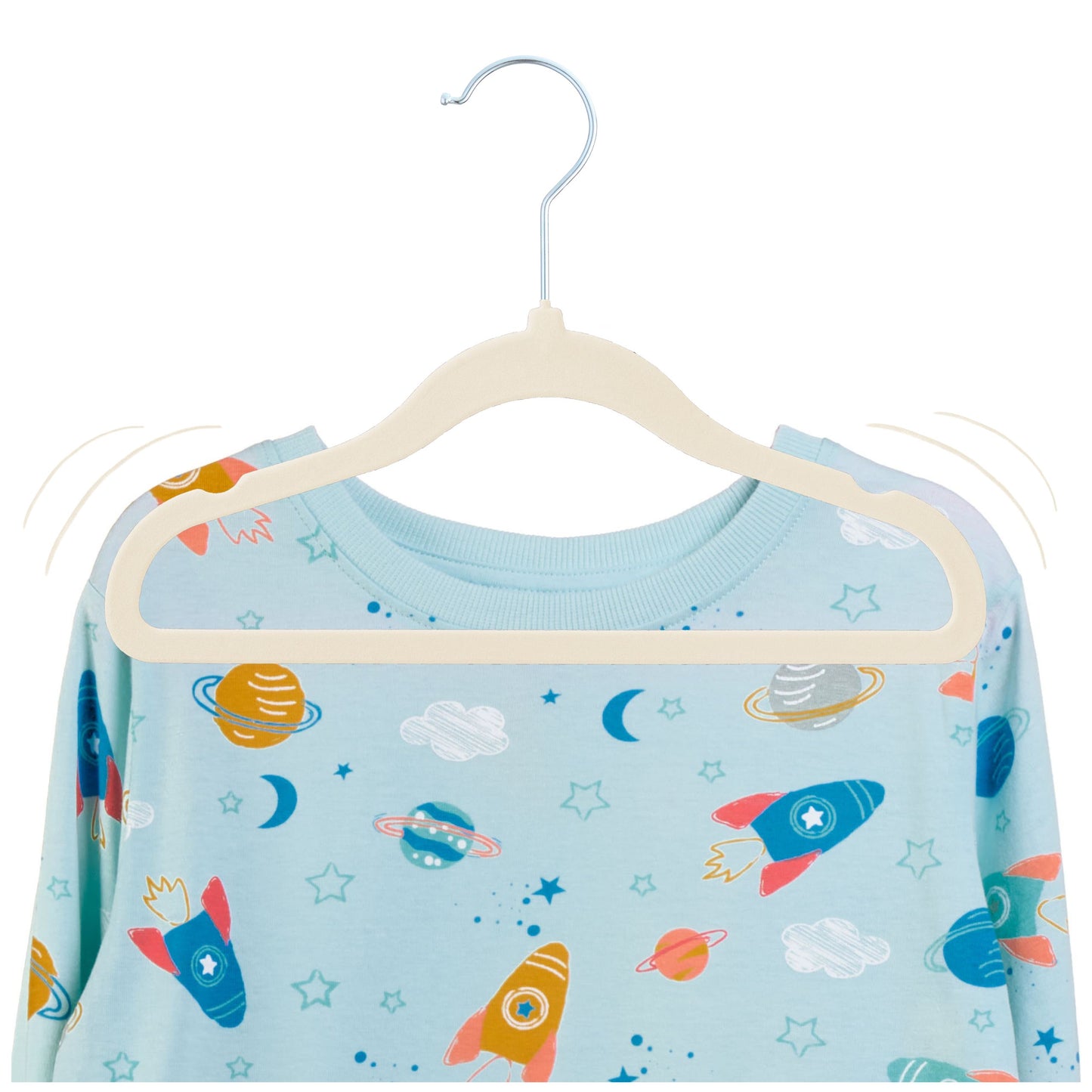 PL Velvet beige children's hangers 30