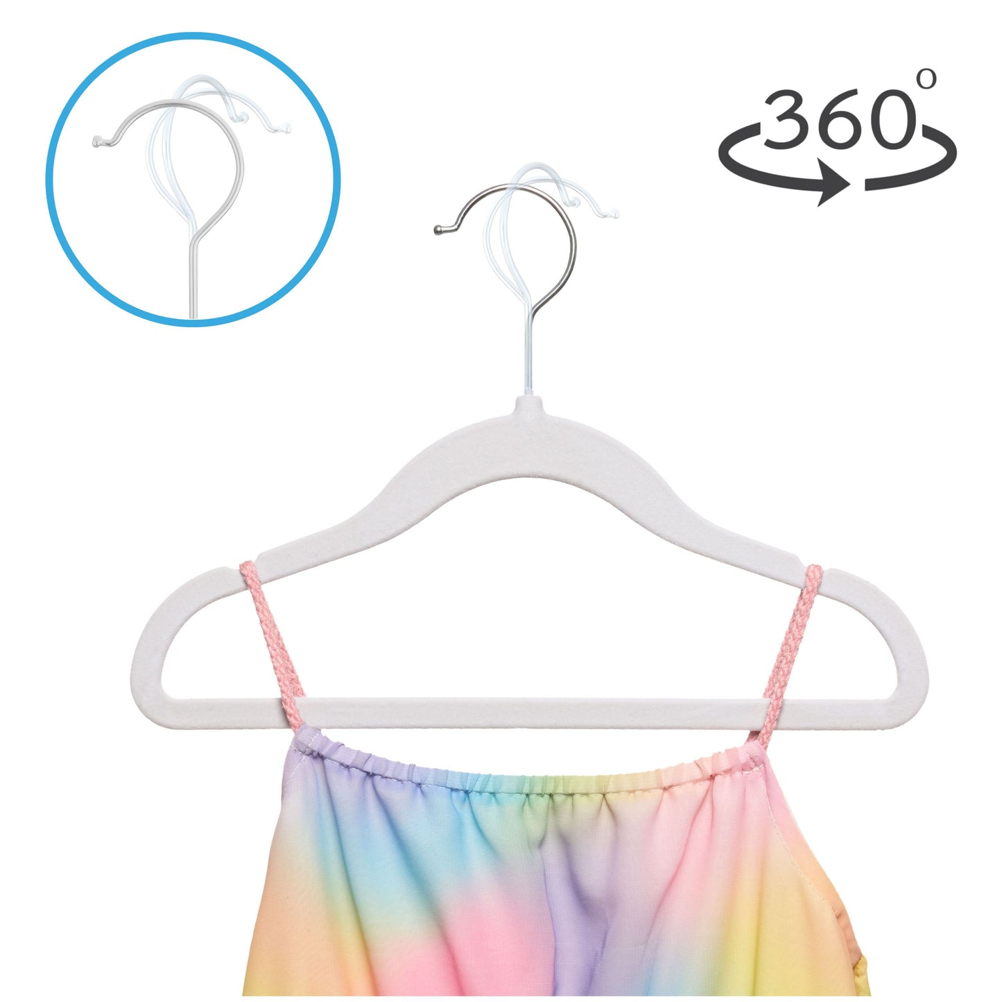 DE Velvet white children's hangers 30