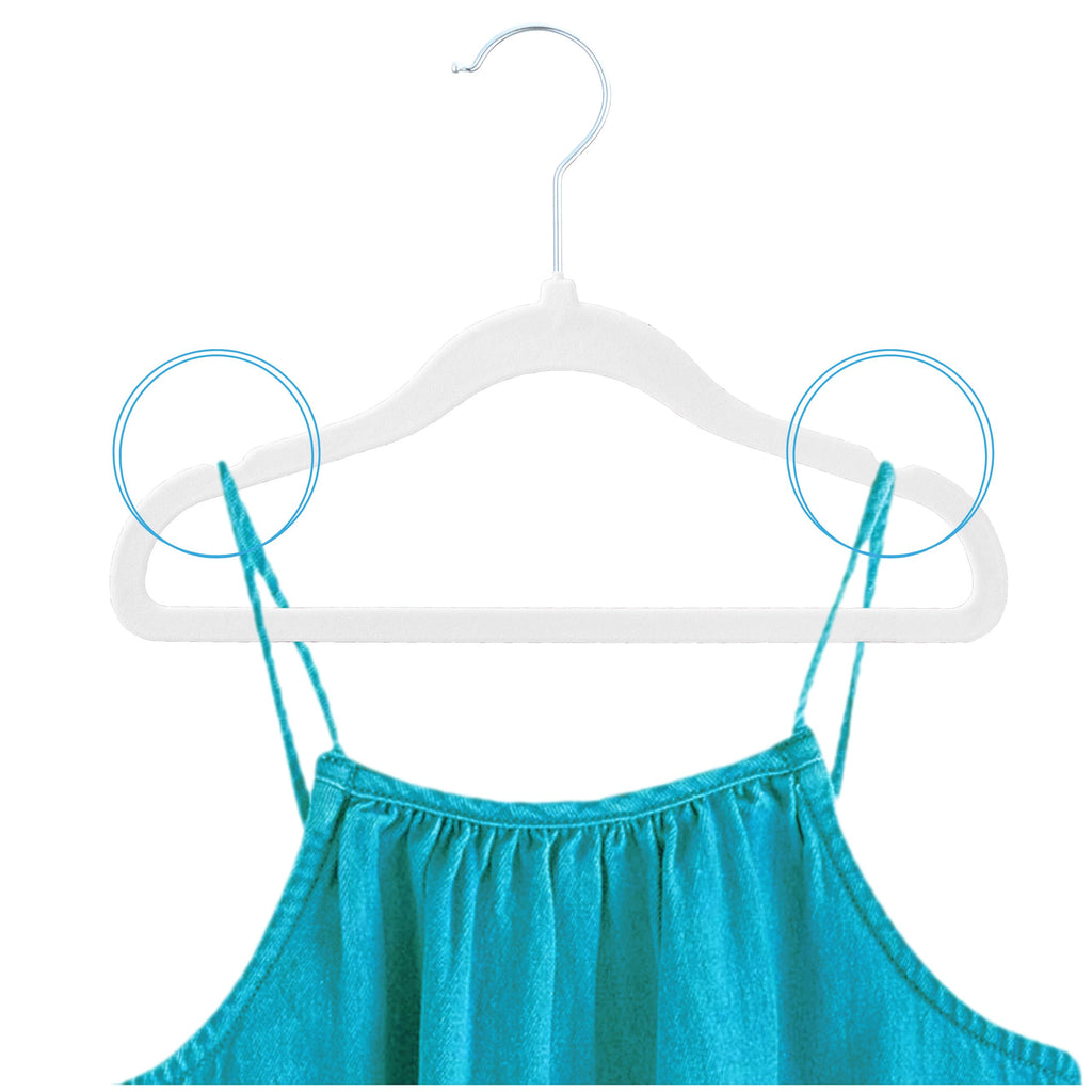 DE Velvet white children's hangers 30
