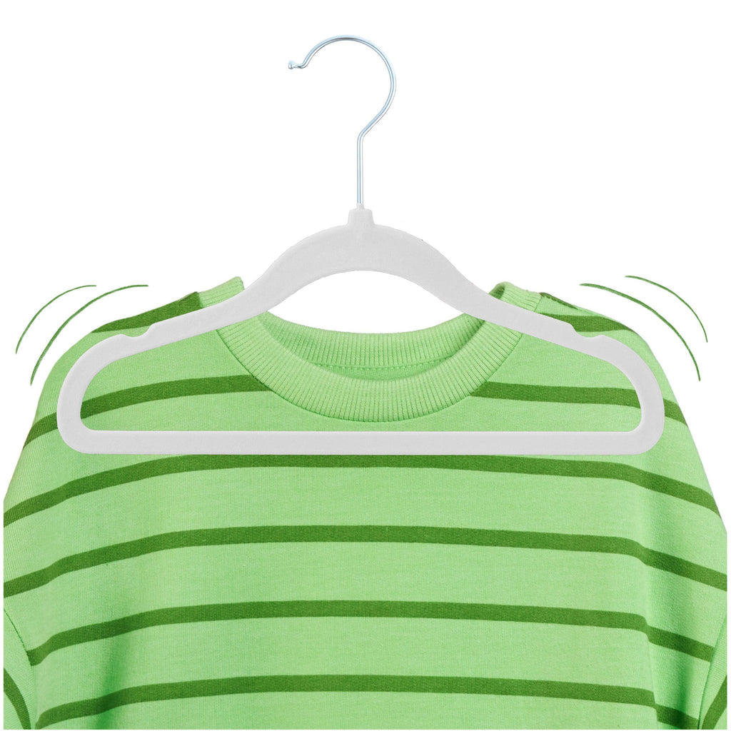 PL Velvet white children's hangers 20