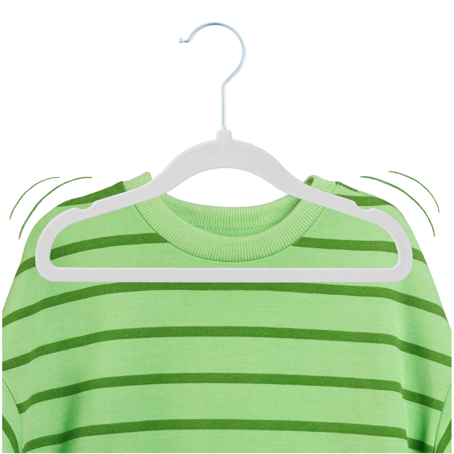 DE Velvet white children's hangers 30