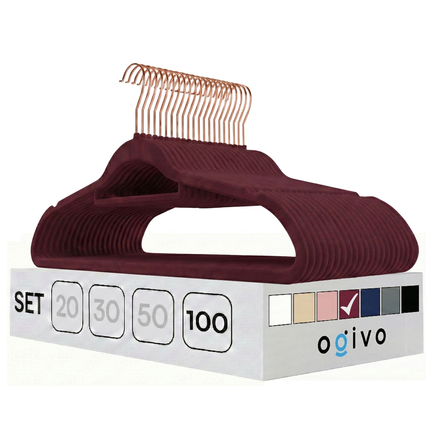 PL Velvet burgundy hangers 100