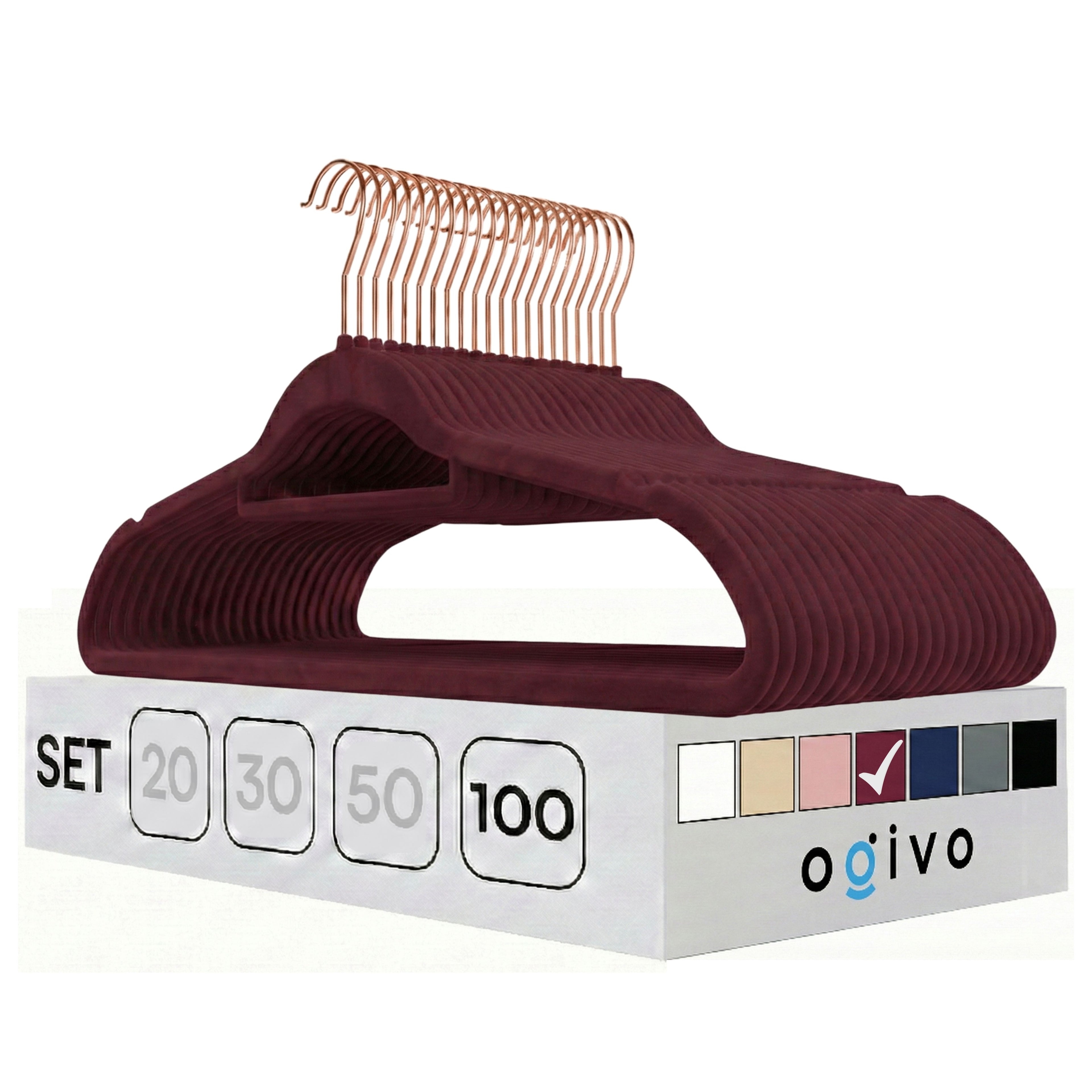 PL Velvet burgundy hangers 100