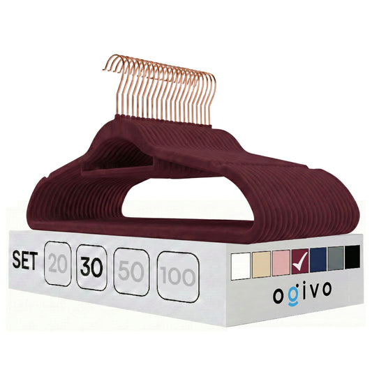 DE Velvet burgundy hangers 30