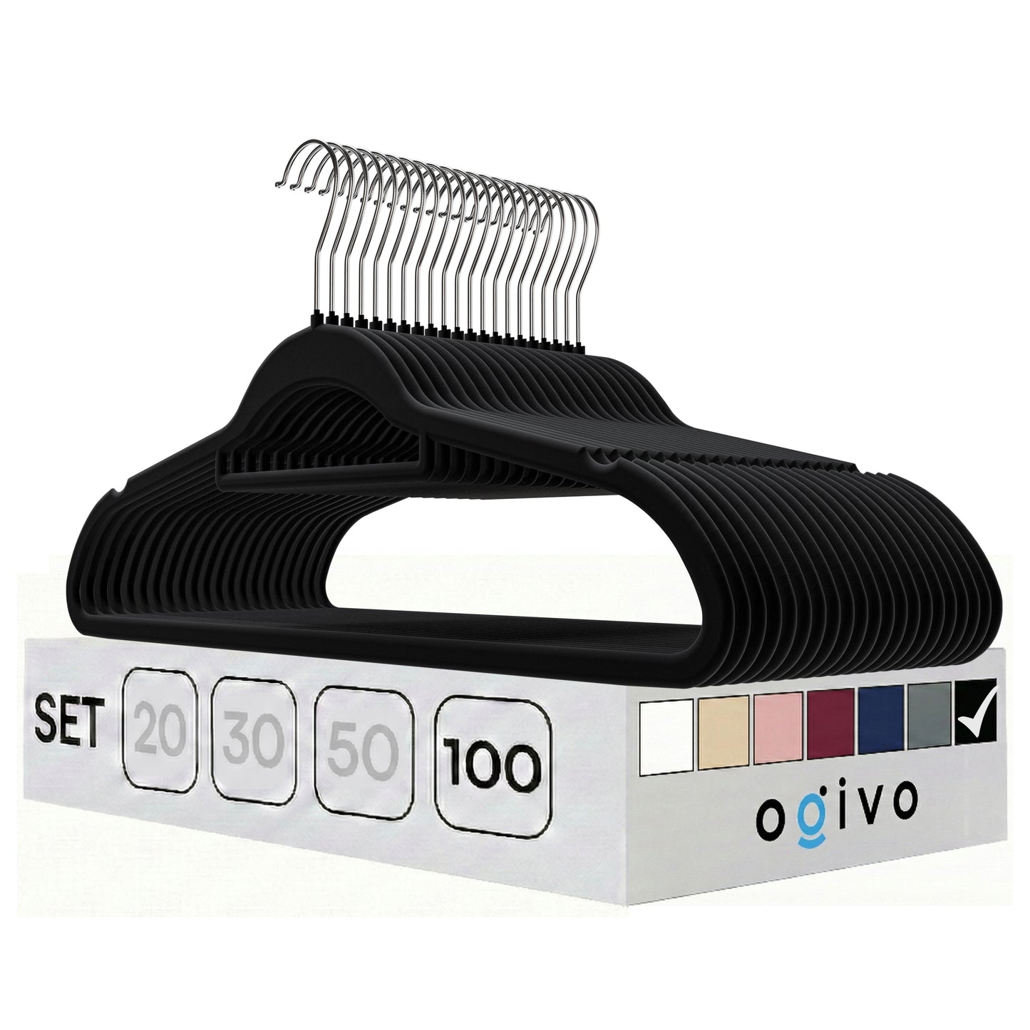 PL Velvet black hangers 100