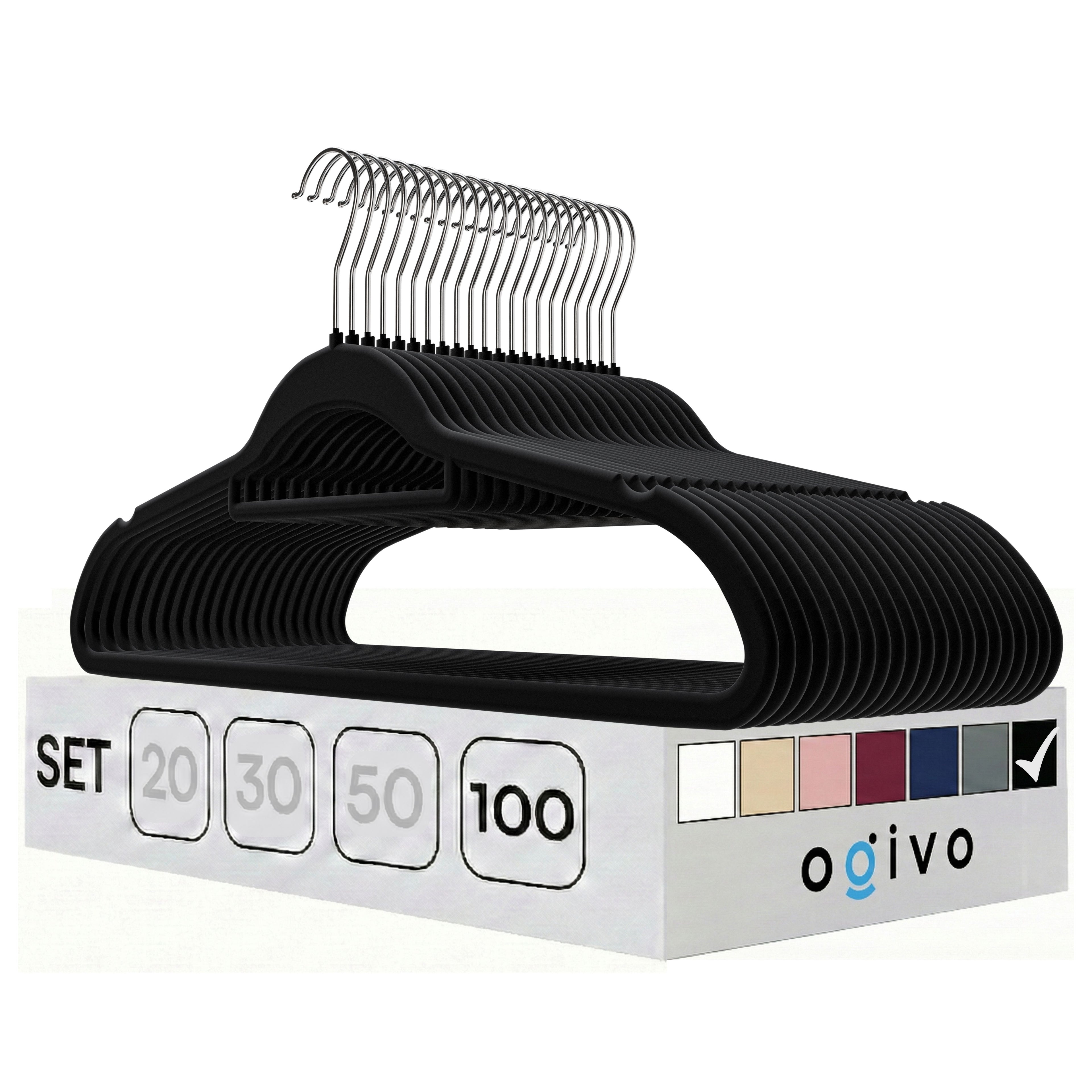 DE Velvet black hangers 100