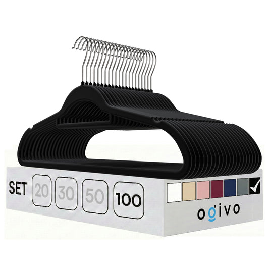 DE Velvet black hangers 100