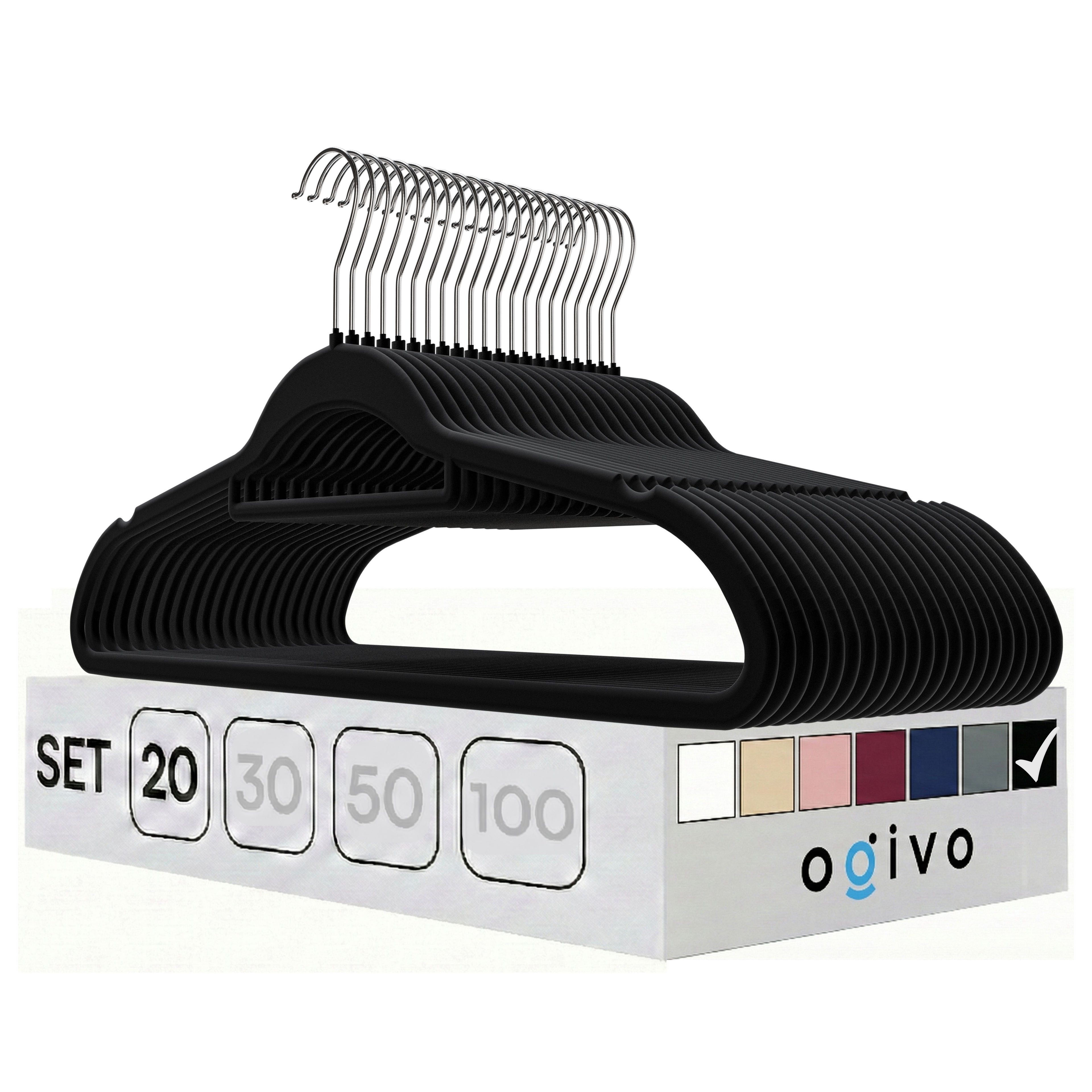 PL Velvet black hangers 20