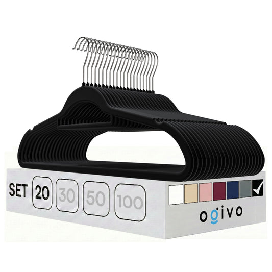 DE Velvet black hangers 20