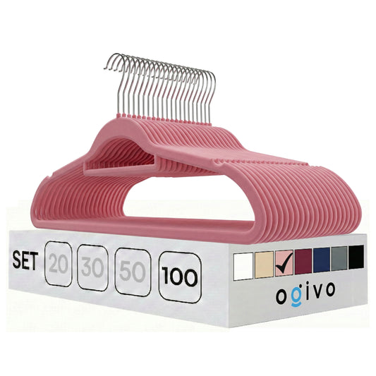 DE Velvet pink hangers 100