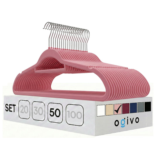 DE Velvet pink hangers 50