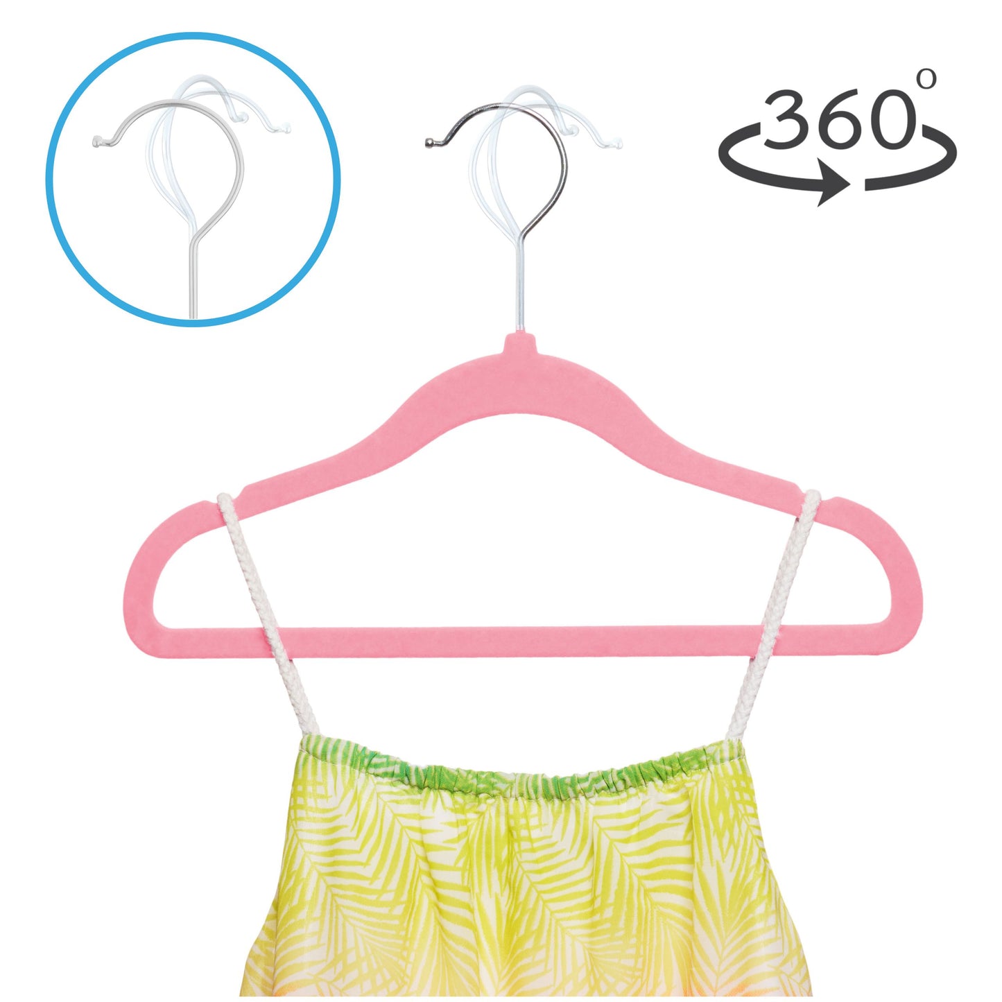 PL Velvet light pink children's hangers 20