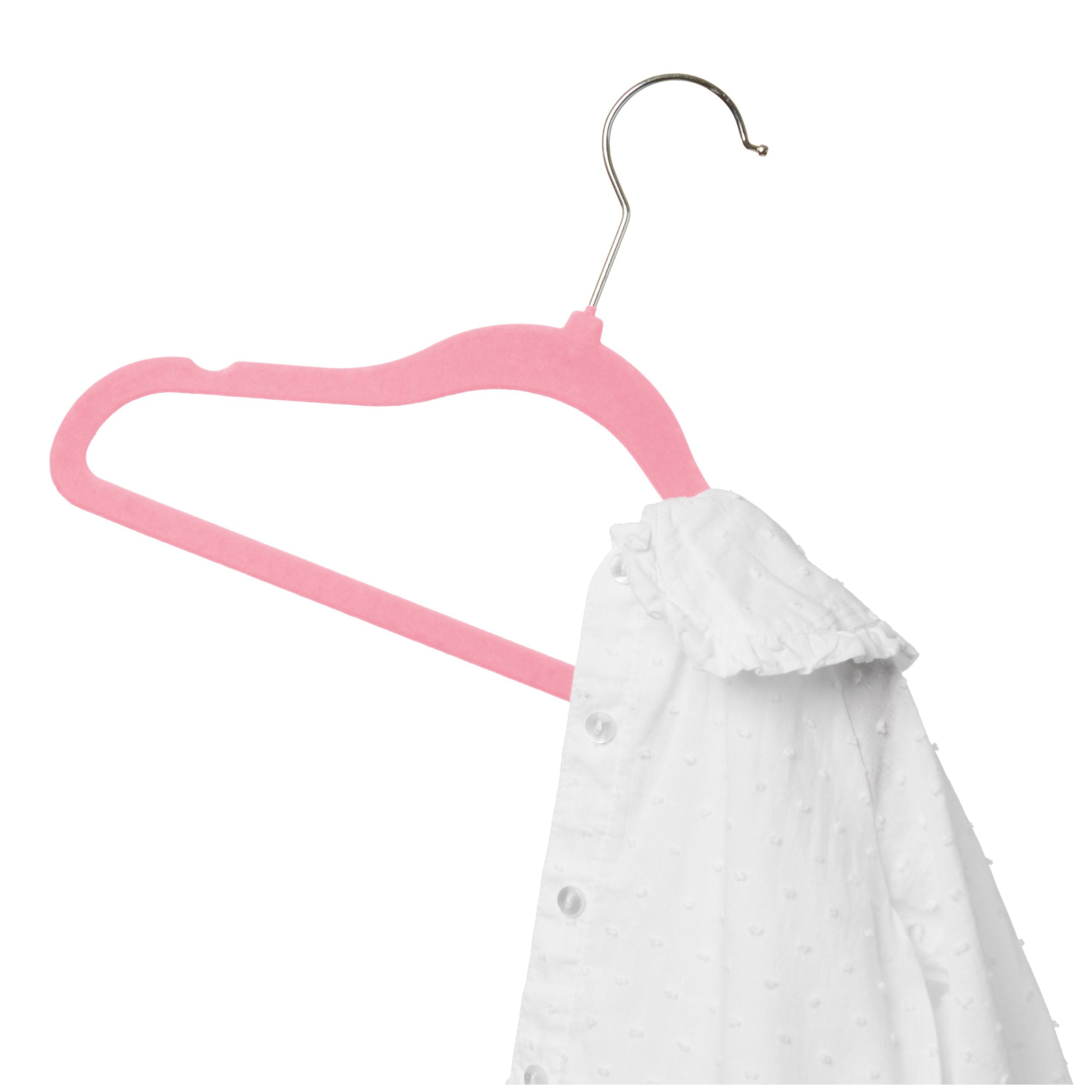 PL Velvet light pink children's hangers 20