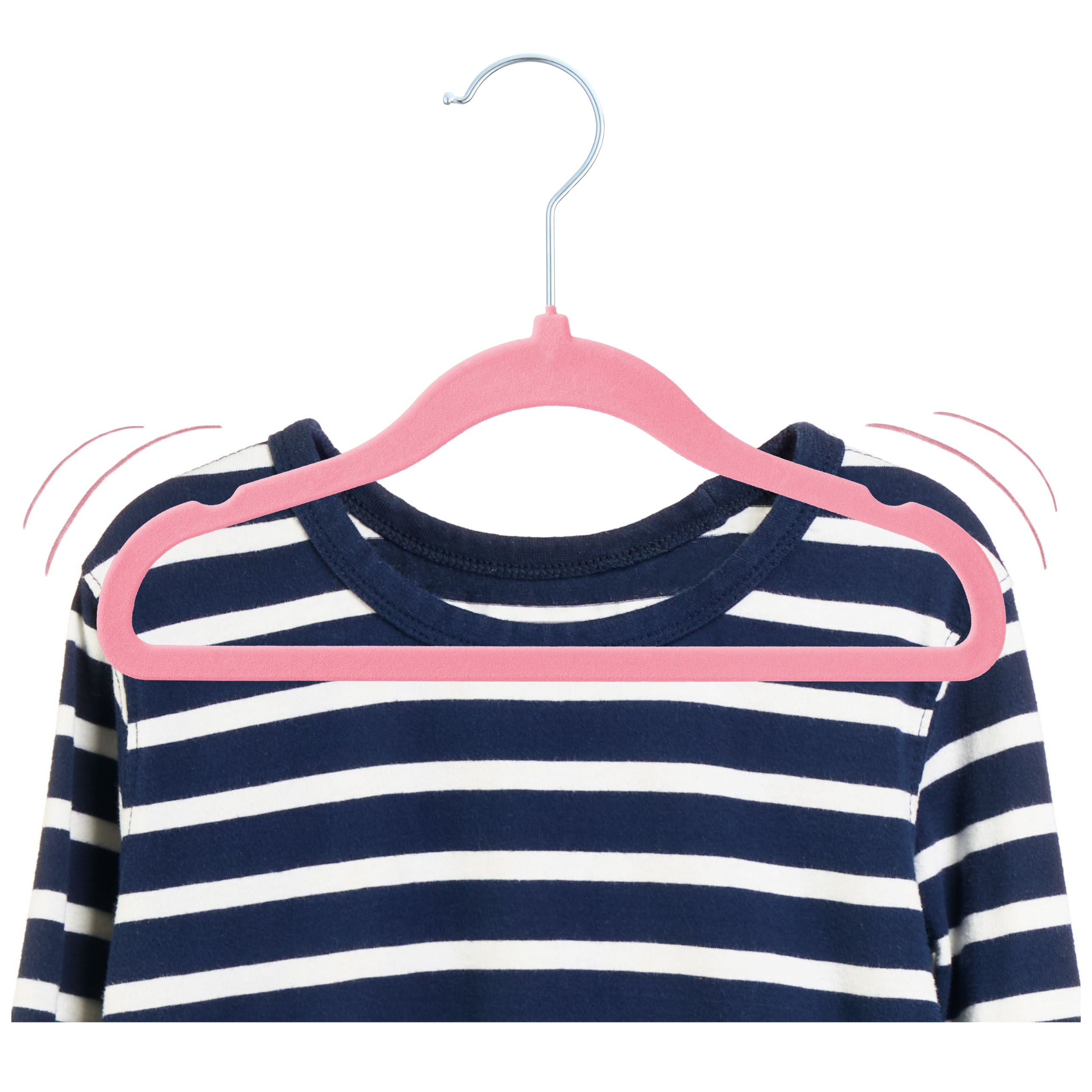 PL Velvet light pink children's hangers 30