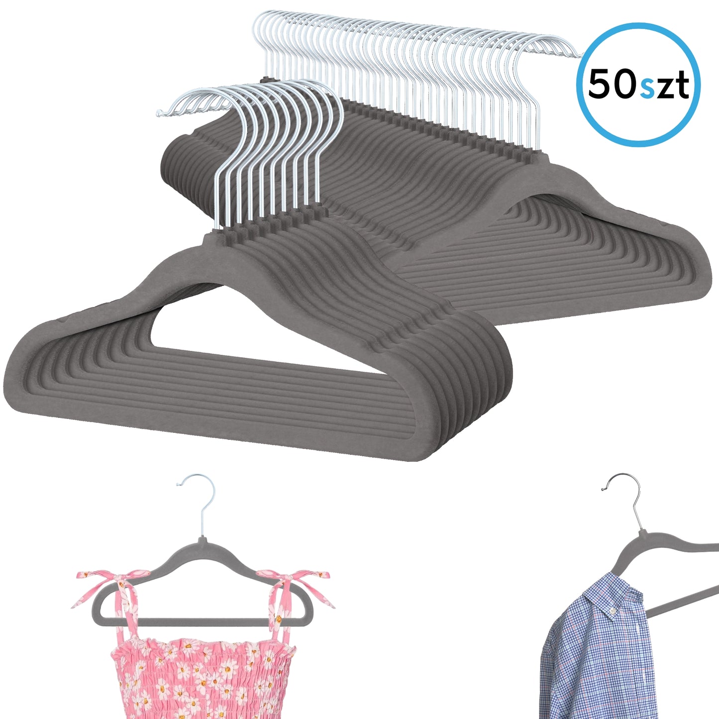 PL Velvet Gray Children hangers 50