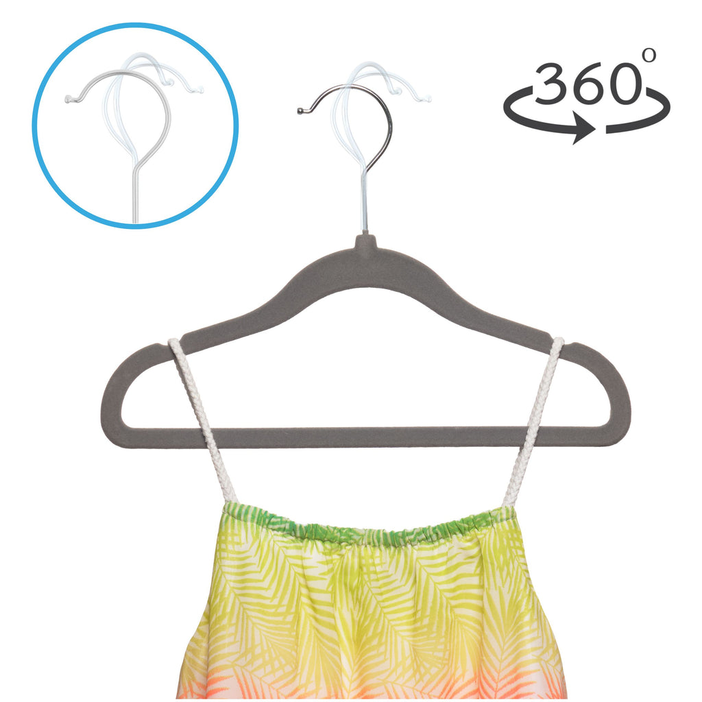 PL Velvet gray children's hangers 30