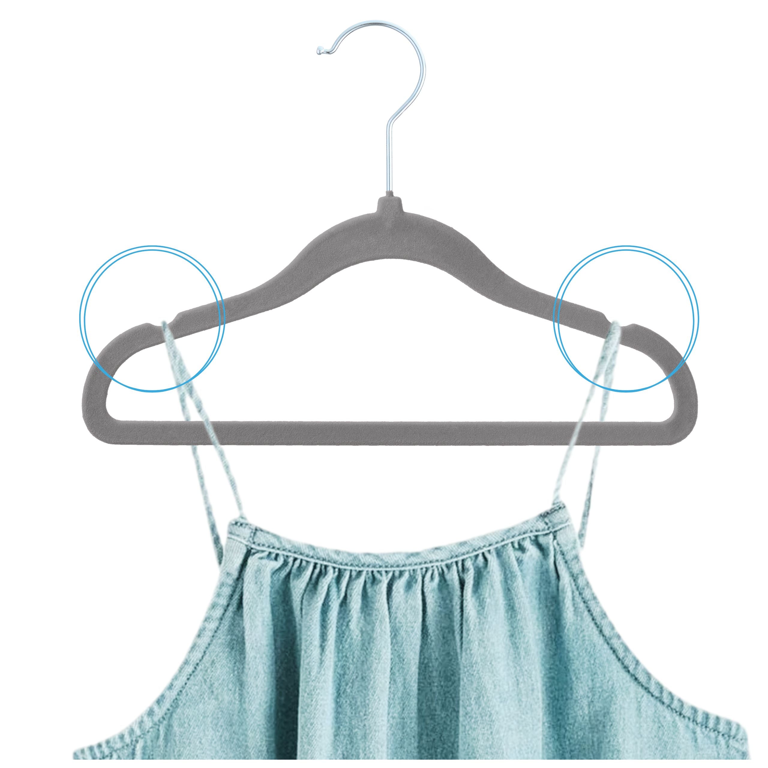 PL Velvet gray children's hangers 20