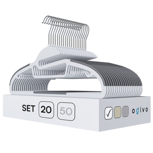DE Plastic white hangers 20