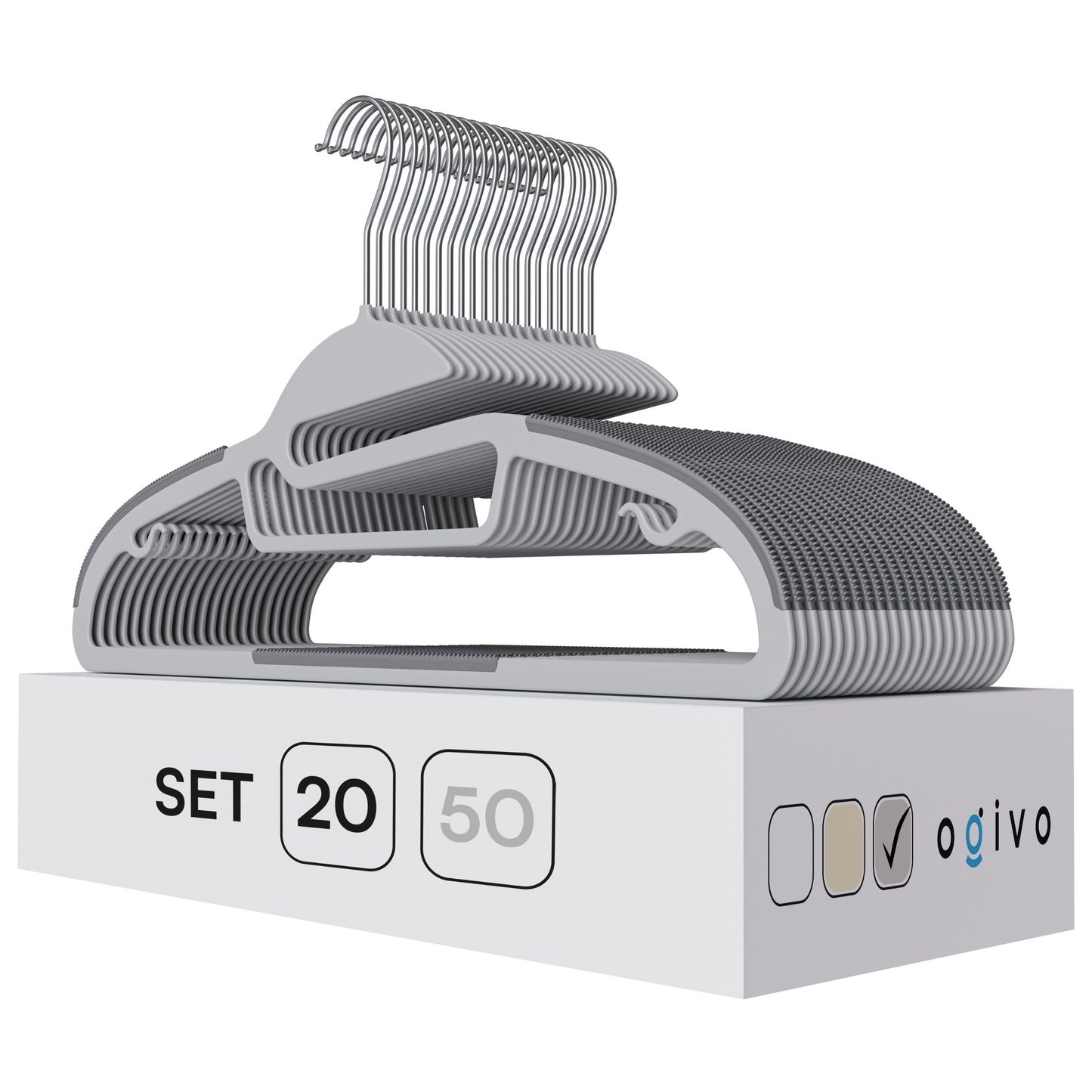 PL Plastic gray hangers 20