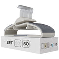 DE Plastic beige hangers 50