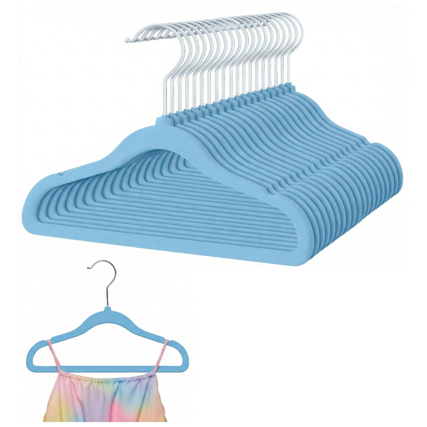PL Velvet blue children's hangers 20